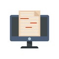 Journalist editor icon flat isolated vector Royalty Free Stock Photo