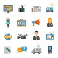 Journalist Icon Flat vector design illustration Royalty Free Stock Photo