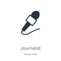 Journalist icon vector. Trendy flat journalist icon from people skills collection isolated on white background. Vector Royalty Free Stock Photo