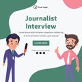 Banner design of journalist interview