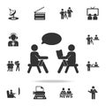 Journalist recorder icon. Detailed set icons of Media element icon. Premium quality graphic design. One of the collection icons fo Royalty Free Stock Photo