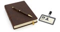 Press Notebook and ID Royalty Free Stock Photo