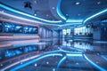 Journalistic hub: the newsroom background, illustrating the fast-paced atmosphere where news is gathered, verified, and