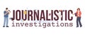 Journalistic Investigations Flat Composition Royalty Free Stock Photo