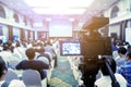 Journalists are recording meeting conferences Royalty Free Stock Photo