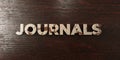 Journals - grungy wooden headline on Maple - 3D rendered royalty free stock image