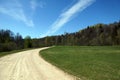 Journey ahead on a country dirt road