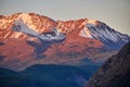 Journey through Altai mountains to Aktru. Hiking to snowy peaks of Altai mountains. Survival in harsh conditions, beautiful nature