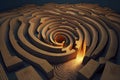 Journey Through a Book Maze. Perfect for Posters and Web. Royalty Free Stock Photo