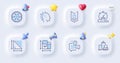 Journey, Cable section and Shoulder strap line icons. For web app, printing. Vector