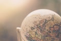 Journey: Close up of a globe Royalty Free Stock Photo