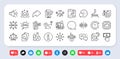 Journey, Dao and Feather signature line icons pack. For web app. Social media icons. Vector