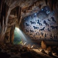 Enigmatic Unicorn Cave: AI-Generated Mythical Art