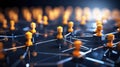 Explore a digital network of interconnected nodes symbolizing advanced data analytics and technology innovation