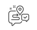 Journey line icon. Road path sign. Vector