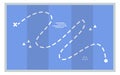 Journey map travel color icon. Trip destination path