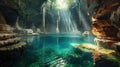 Mystical Cenote. A beautiful and mysterious cenote with crystal clear water