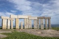 A Journey into the Mystical World of Megalithic Menhirs: Discovering the Prehistoric Wonders of A Coru a Park Royalty Free Stock Photo