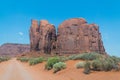 Desert southwest of the USA. Erosion of sandstone rocks in the picturesque Monument Valley, Arizona