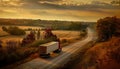 Journey through the Scenic Countryside: A Truck Driver\'s Hauntin