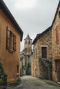 Castle Splendor: French Village Stroll Amidst Historic Beauty. Royalty Free Stock Photo