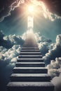 Journey on the Stairway to Heaven through the Clouds to the Sun