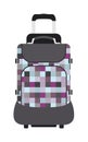 Journey suitcase travel bag trip baggage vacation vector.