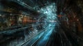 Journey through a surreal dream subway a portal connecting realities and shifting dimensions for adventurous passengers