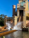 The Journey to Atlantis Roller Coaster water ride at SeaWorld in Orlando, Florida Royalty Free Stock Photo