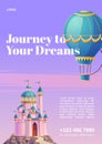 Journey to your dreams, travel poster