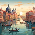 Venetian Serenity: Abstract Glimpses of Venice