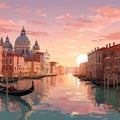 Venetian Serenity: Abstract Glimpses of Venice