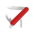 An image of Red Pocket Knife isolated on a white background Royalty Free Stock Photo