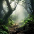 Journeying through the enigmatic forest Royalty Free Stock Photo