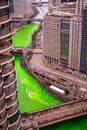 Turning the River green on St Pats