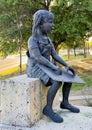 \'Journeys of the Mind\' bronze sculpture by Jack Wilson outside the Main Library of Grand Prairie, Texas.