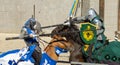 While jousting contact is made