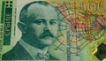 Jovan Cvijic, Serbian geographer and ethnologist, on Serbian 500 dinars banknote