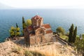 Jovan Kaneo Church near Lake Ohrid in Macedonia Royalty Free Stock Photo