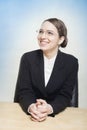 Jovial and happy business woman Royalty Free Stock Photo