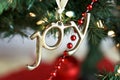 Joy Christmas Ornament Royalty Free Stock Photo