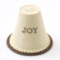JOY 30 flat bottom cake cone isolated on white