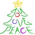 Joy-Love-Peace Tree Royalty Free Stock Photo