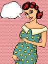 Joy of Motherhood. Retro style pop art