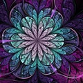 Joy themed fractal flower Royalty Free Stock Photo