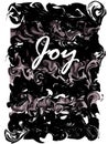 Joy wall poster wall painting black white background marble texture background