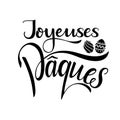 Joyeuses Paques lettering