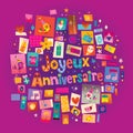 Joyeux Anniversaire Happy Birthday in French