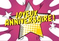 Joyeux Anniversaire! Happy Birthday in French