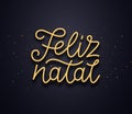 Joyeux Noel calligraphic line art typography Royalty Free Stock Photo